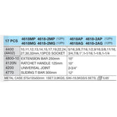 Hans 4618 1/2" Drive 17pcs Socket Wrench Set | Hans by KHM Megatools Corp.